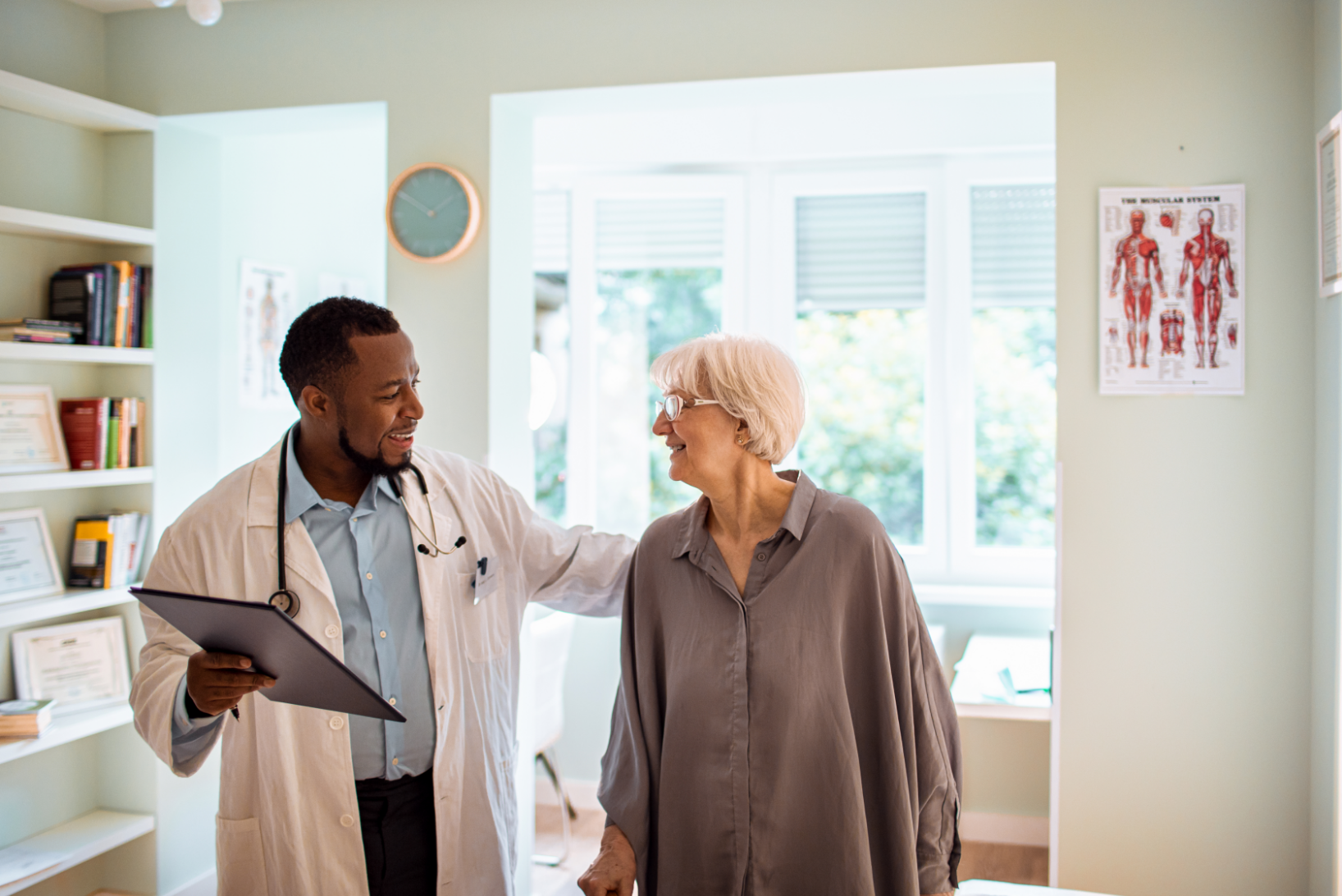 Physician with a patient